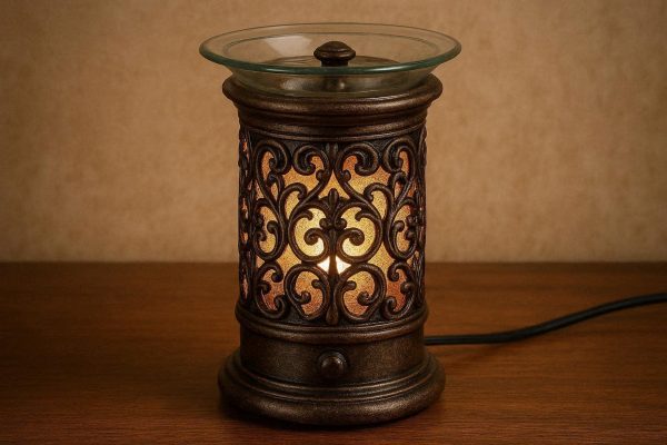 18 Vintage Metal Electric Wax Melt Lamp Decorative Desk Fragrance Warmer For Rustic Farmhouse Study Room Aesthetic