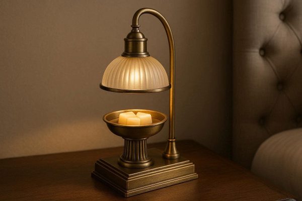 26 Art Deco Brass Electric Wax Melt Warmer Lamp Desktop Fragrance Burner For Elegant Vintage Bedroom Nightstand Decor
