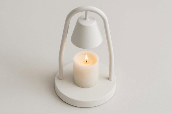 27 Minimalist Matte White Candle Warmer Lamp Desktop Top Down Wax Melter For Modern Nordic Living Room Styling