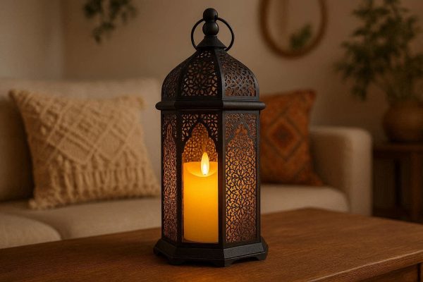 7 Charming Moroccan Style Flameless Candle Light Exotic Pattern Lantern For Bohemian Living Room Accent