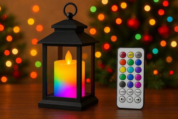 8 Smart Remote Control Flameless Candle Lantern Color Changing Lamp For Vibrant Festive Holiday Celebrations